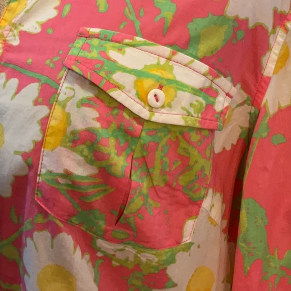 Lilly Pulitzer Long Sleeve Button-Down Floral Shirt - Picture 3 of 11